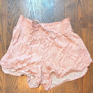 Pink Patterned Women's Sleep Shorts
